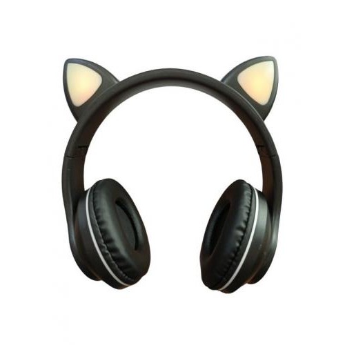 Навушники бездротові котячими вушками Cat Ear VZV-28M Bluetooth LED Чорні