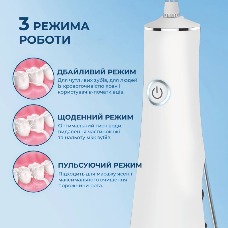 Портативний іригатор Luxury Travel White Seago (207436033)