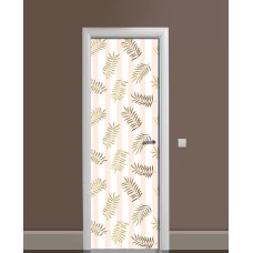 Наклейка на двері Zatarga «Рідкісна папороть» 650х2000 мм вінілова 3Д наклейка декор самоклеюча