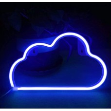 Настінний неоновий світильник нічник Хмара синій Angel