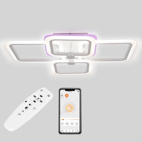Стельова LED люстра Sunlight 5667/2+2 R білий