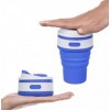 Склянка розкладна силіконова COLLAPSIBLE Coffee Cup 350 ml Синій (101045BL)