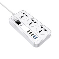 Мережевий фільтр-подовжувач Aspor A503 Auto Max (5USB/3.4A/2м)- білий