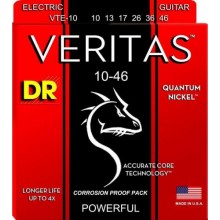 Струни для електрогітари 6 шт DR VTE-10 Veritas Quantum Nickel Electric 10/46