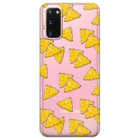 Прозорий силіконовий чохол iSwag для Samsung Galaxy S20 з малюнком - Чіпси (M1011)