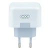 Мережевий зарядний пристрій XO L102 EU Dual PD2.0/3.0 type-C port 35W QC2.0/3.0 Type-C to Type-C White
