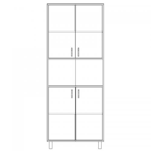 Шафа-Пенал Тиса Мебель ШС-821 Дуб сонома 205x35x80 см
