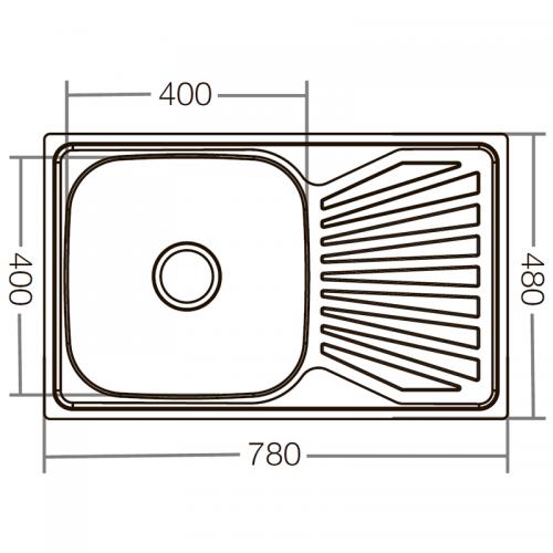 Мийка кухонна ZERIX Z7848-08-180D decor (ZX1605) в інтернет супермаркеті PbayMarket!