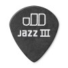Медіатори Dunlop 482P1.0 Tortex Pitch Black Jazz III Player's Pack 1.0 mm (12 шт.)