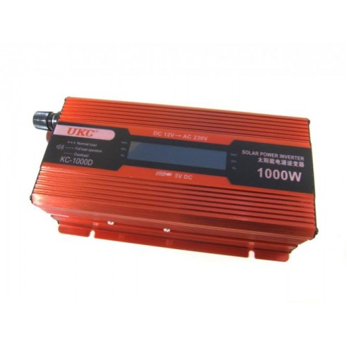 ПеретворювачUKC 12V-220V 1000W LCD KC-1000D (005070)