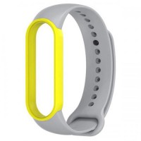 Ремінець MiJobs Double Color для Xiaomi Mi Band 5/6 Grey Yellow Ремінець MiJobs Double Color для Xiaomi Mi Band 5/6 Grey Yellow
