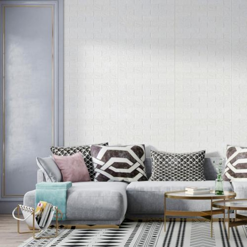 Панель стінова в рулоні 3D Sticker Wall 700х19600х2 мм Білий SW-00002277