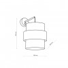 Бра TK Lighting Calisto 20x33 см Чорний (TK4708)
