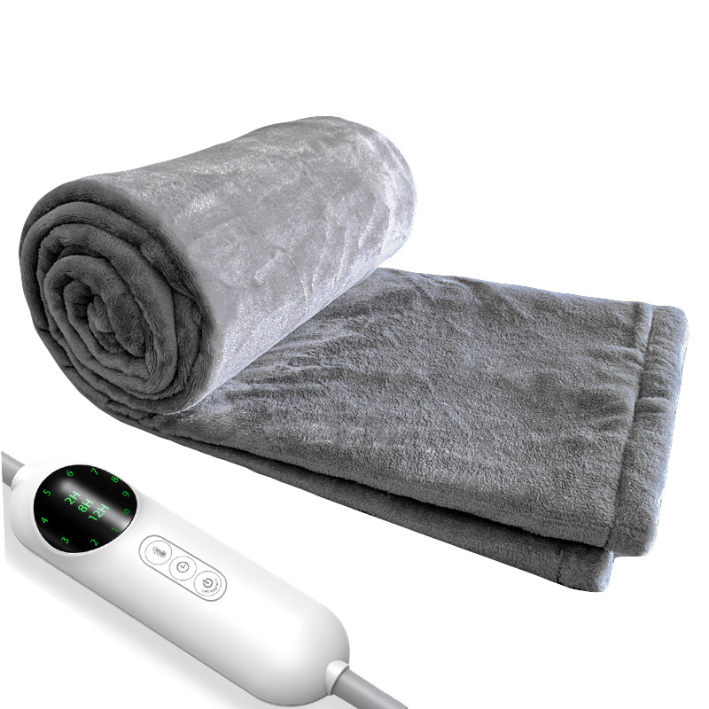 Плед ковдра з підігрівом Lesko QNS-PT 180*150 см Сірий (10427-53786)