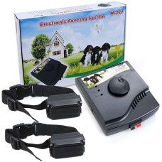Електронний паркан для собак з 2ма нашийниками на батарейці Крона Pet W-227B, провідний