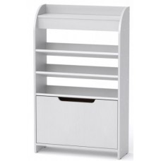 Тумба для взуття з відкритими полицями Компанит ТО 14 70х25х114,2 см Альба білий