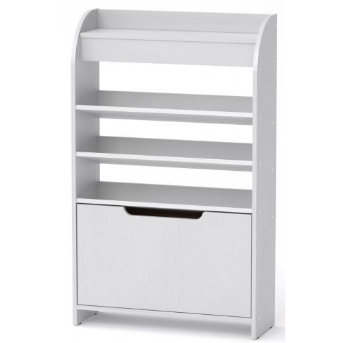 Тумба для взуття з відкритими полицями Компанит ТО 14 70х25х114,2 см Альба білий Тумба для взуття з відкритими полицями Компанит ТО 14 70х25х114,2 см Альба білий