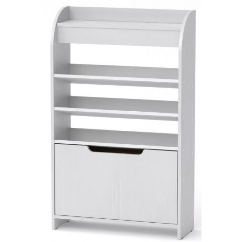Тумба для взуття з відкритими полицями Компанит ТО 14 70х25х114,2 см Альба білий