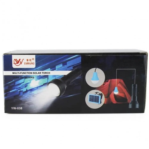 Ліхтар акумуляторний BL YW-038 гнучка лампа + лампочка + сонячна батарея 8408
