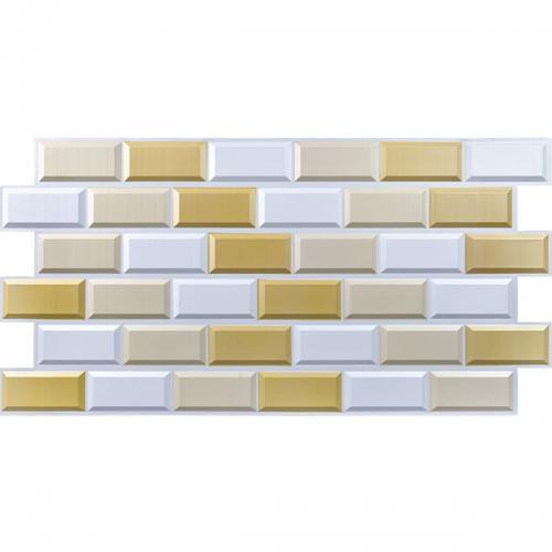 Декоративна ПВХ панель біло-бежева клінкерна цегла Sticker Wall SW-00001430 960х480х4мм Декоративна ПВХ панель біло-бежева клінкерна цегла Sticker Wall SW-00001430 960х480х4мм