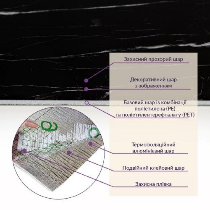 Самоклеюча стінова PET плитка в рулоні 600*3000*2mm SW-00001694 Sticker Wall