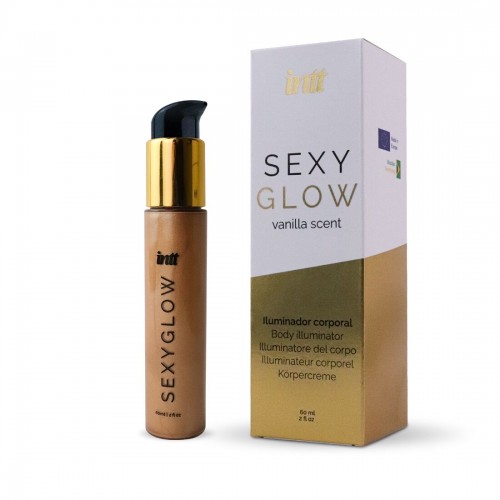 Крем-шимер для тіла Intt Sexy Glow (60 мл) з олією ши та ароматом ванілі, сяйна засмагла шкіра в інтернет супермаркеті PbayMarket!