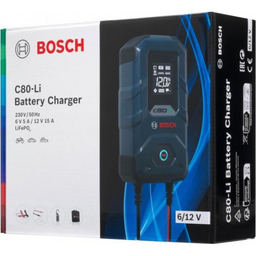 Зарядний пристрій для акумуляторів Bosch C80-LI 6/12V 15A 0189921080