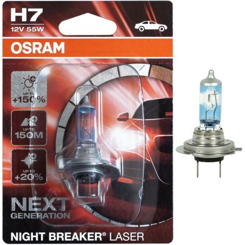 Автолампа OSRAM 64210NL-01B H7 Night Breaker LASER NG +150% 55W 12V PX26d 1шт/блістер в інтернет супермаркеті PbayMarket!