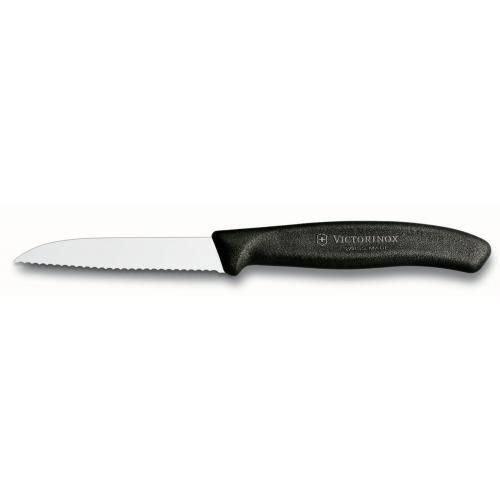 Кухонний ніж Victorinox SwissClassic для овочів 80 мм серрейтор Чорний (6.7433) Кухонний ніж Victorinox SwissClassic для овочів 80 мм серрейтор Чорний (6.7433)
