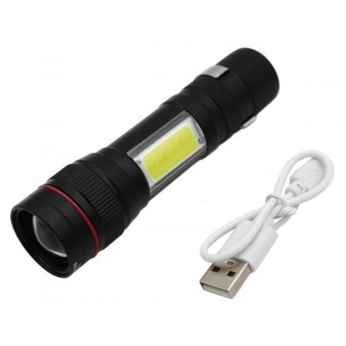 Ручний ліхтарик X-Balog BL-520 T6+COB USB Black (3_03149) Ручний ліхтарик X-Balog BL-520 T6+COB USB Black (3_03149)