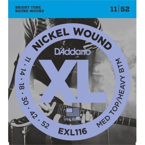 Струни для електрогітари D'Addario EXL116 Medium Top/Heavy Bottom Electric Guitar Strings 11/52 Струни для електрогітари D'Addario EXL116 Medium Top/Heavy Bottom Electric Guitar Strings 11/52