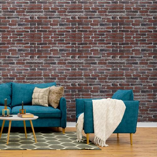 Самоклеюча 3D панель Sticker Wall SW-00001164 Під червону цеглу 700х770х3 мм Самоклеюча 3D панель Sticker Wall SW-00001164 Під червону цеглу 700х770х3 мм