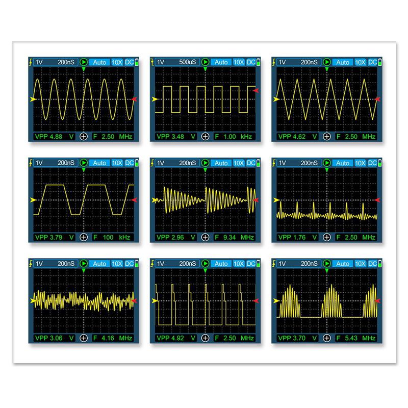 Осцилограф цифровий портативний з акумулятором KKMOON DS0120M, 120 МГц 500 Мб / с, генератор сигналу