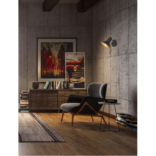 Бра Candellux Diso 16x12 см Чорний (91-63410)