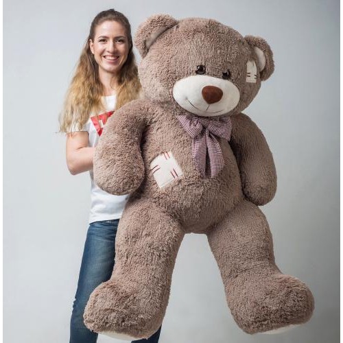 Плюшевий ведмедик Mister Medved з латками Маркус 150 см Капучіно (057) Плюшевий ведмедик Mister Medved з латками Маркус 150 см Капучіно (057)