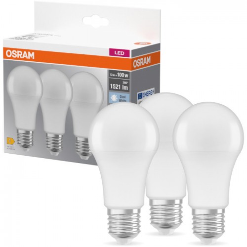 Лампочки Osram LED E27 13 Вт 4000К 3 штуки