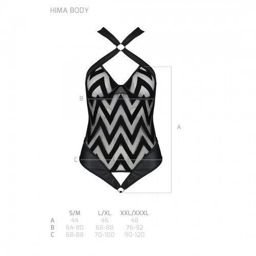 Сітчастий боді з халтером та ритмічним малюнком Hima Body black S/M - Passion в інтернет супермаркеті PbayMarket!