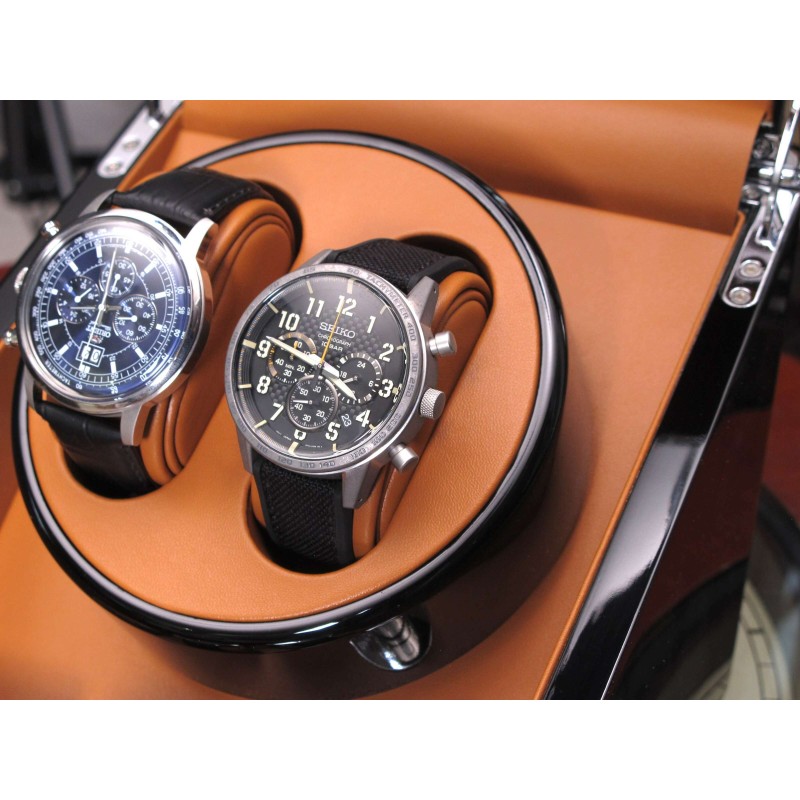 Шкатулка Salvadore для підзаводу 2 годинників 024/BBR/FC5 19x25x21,5 см Коричнево-чорний