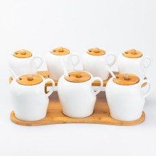 Набір баночок для спецій з кришками та ложками TS Kitchen 300/600 мл (HP248)