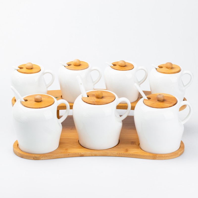 Набір баночок для спецій з кришками та ложками TS Kitchen 300/600 мл (HP248)