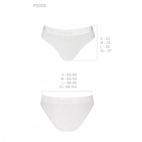 Трусики з прозорою вставкою Passion PS006 PANTIES white, size S в інтернет супермаркеті PbayMarket!