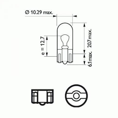 Автолампа ук. PHILIPS 13961CP W5W 24V 5W W2, 1X9, 5d в інтернет супермаркеті PbayMarket!