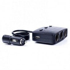 Розгалужувач прикурювача Olesson на 3 гнізда + 2USB 1636