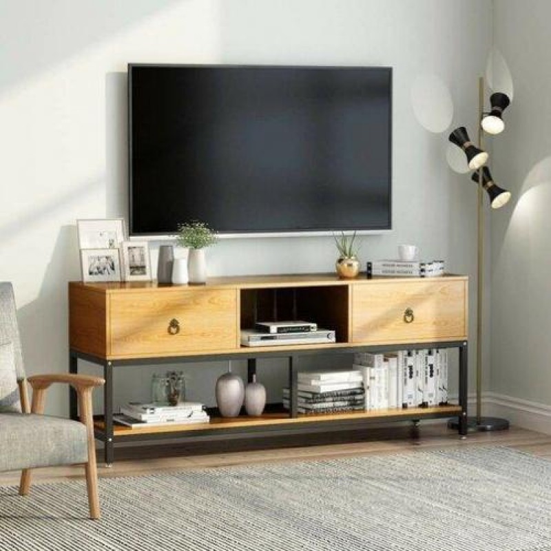 Тумба підставка для TV у стилі Loft NS-2109 580x1100x300 мм Черный