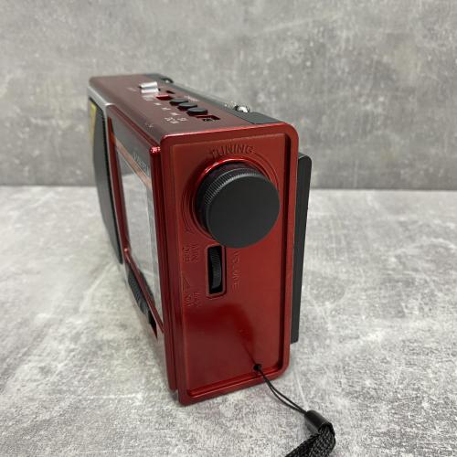 Радіо-ліхтар на сонячній батареї на акумуляторі Solar Charge S-1521BTS червоний