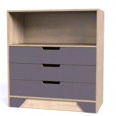 Комод Тиса Мебель Модуль-124 Дуб сонома Графіт 96x40x90 см