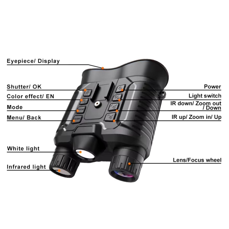 Бінокль нічного бачення FMA NV8161 до 400м у темряві 1080P HD 8X з кріпленням L4G24 та картою 128Гб (2413015406)