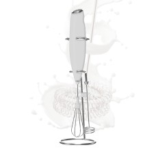 Спінювач молока (капучинатор) No Brand 2 в 1 на батарейках Білий