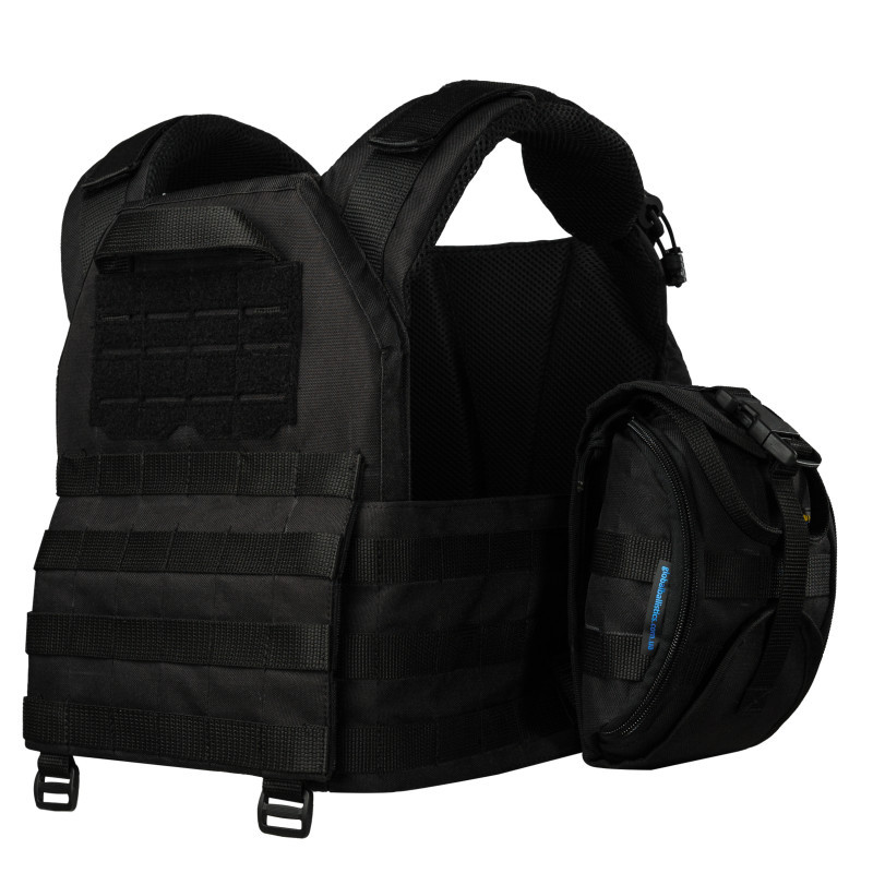 Плитоноска тактична зі швидким скиданням з підсумками No Brand Warmor Gen.3 Pro Max One Size Чорний (2396522337)