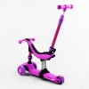Самокат-велобіг триколісний Best Scooter колеса PU зі світлом 3 в 1 70 кг Violet (105656)